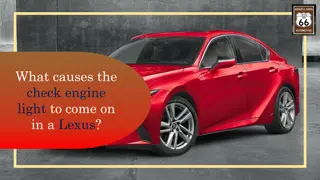 What causes the check engine light to come on in a Lexus