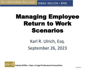 Return to Work Scenarios and Legal Considerations for Employers