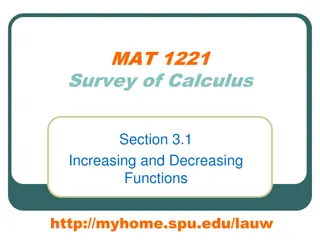 Increasing and Decreasing Functions in Calculus