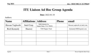IEEE 802.11-21/1984r0 ITU Liaison Ad-Hoc Group Agenda