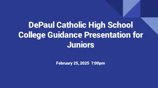 DePaul Catholic High School College Guidance Presentation for Juniors
