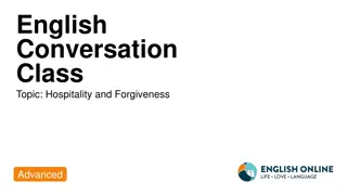 Hospitality and Forgiveness Insights