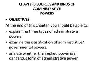 Administrative Powers: Sources and Types
