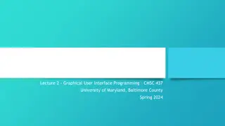 Graphical User Interface Programming Principles at UMBC Spring 2024
