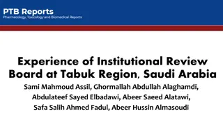 Exploring Institutional Review Board Experiences in Tabuk, Saudi Arabia