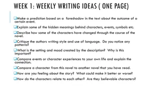 Engaging Weekly Writing Prompts for Literature Analysis