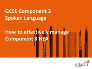 Effective Management of Spoken Language GCSE Component 3 NEA Presentation