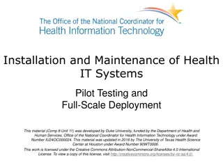 Effective Health IT Systems Deployment Strategies