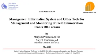 Management Information System & Tools for Field Enumeration in Iran's 2016 Census