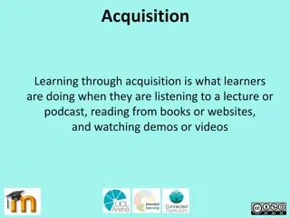 Effective Learning Strategies: Acquisition, Collaboration, Discussion, Investigation
