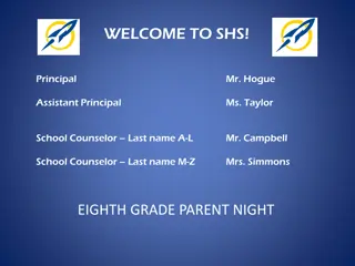 Streetsboro High School Eighth Grade Parent Night & Curriculum Overview