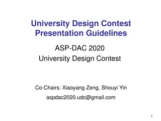 ASP-DAC 2020 University Design Contest Presentation Guidelines and Schedule