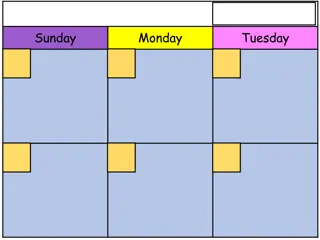 Creative Commons Licensed Monthly Calendar Template with Days of the Week