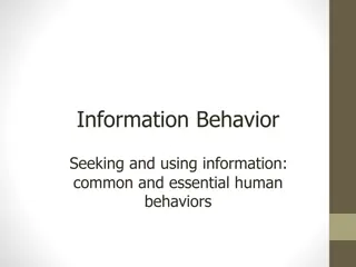 Information Behavior: Common Human Behaviors