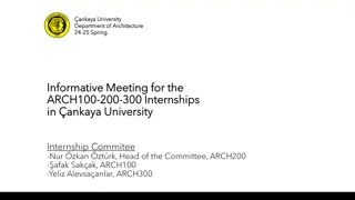 Informative Meeting for Architecture Internships at Ankaya University
