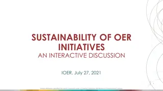 Exploring Sustainability of OER Initiatives: An Interactive Discussion
