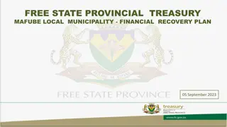 Financial Recovery Plan for Mafube Local Municipality