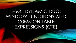 Unlocking the Power of T-SQL Dynamic Duo: Window Functions and CTEs