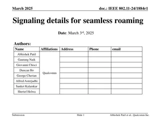 IEEE 802.11-24/1884r1 Seamless Roaming Signaling Details