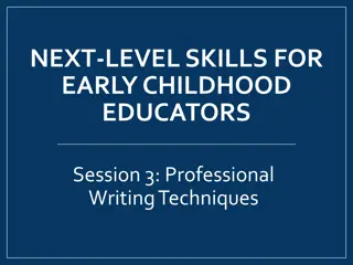 Enhancing Professional Writing Skills for Early Childhood Educators