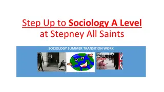 Step Up to Sociology: Summer Transition Work at Stepney All Saints