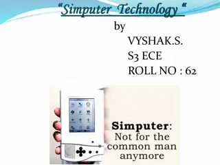 Simputer Technology Overview Including Features and Applications