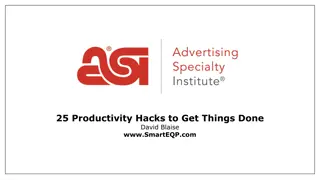Boost Your Productivity with 25 Hacks by David Blaise