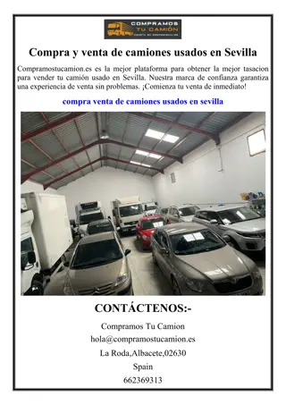 Compra y venta de camiones usados en Sevilla