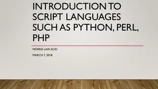 Comparing Python, Perl, and PHP: Origins, Features, and Tools