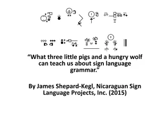 Insights on Sign Language Grammar from Three Little Pigs and a Hungry Wolf