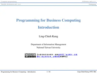 Introduction to Computer Programming for Business