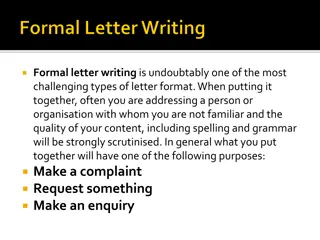 Mastering the Art of Formal Letter Writing