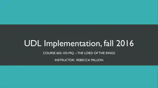 Universal Design for Learning Implementation