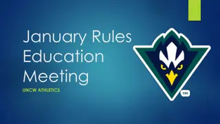 Athletics Rules and Guidelines at UNC Wilmington