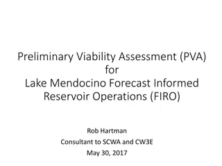 Lake Mendocino FIRO Viability Assessment: Key Questions & Approach