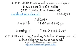 Geophysics Data Analysis Techniques in C.E.R.I