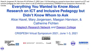 Research on ICT and Inclusive Pedagogy: Insights and Implications