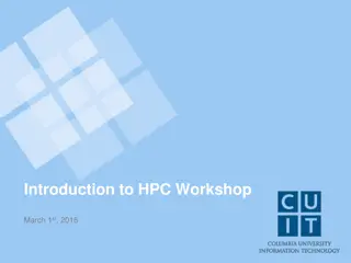 High-Performance Computing (HPC) Workshop Insights