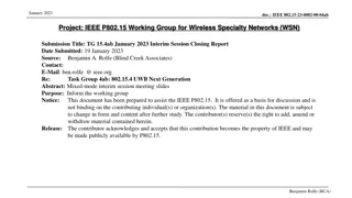 IEEE 802.15.4ab Task Group January 2023 Interim Session Closing Report