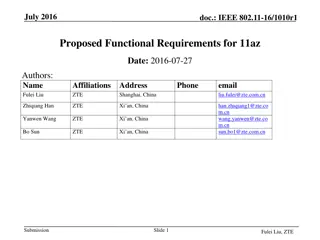 Proposed Functional Requirements for IEEE 802.11-16/1010r1