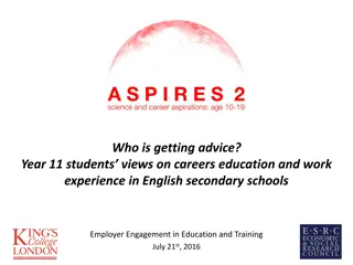 Students' Views on Careers Education and Work Experience in English Secondary Schools
