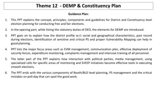 Effective District and Constituency Election Planning Guidelines