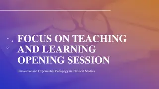 Innovative Approach to Classical Studies - Reacting to the Past Case Study