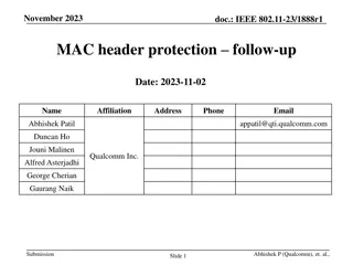 Enhancing IEEE 802.11 MAC Header Protection for UHR Efficiency