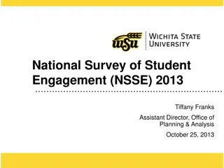 Student Engagement at WSU through NSSE 2013 Data