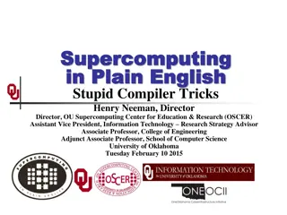 Supercomputing in Plain English: Compilers and Videoconferencing Tips