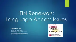 Language Access Legal Framework for ITIN Renewals