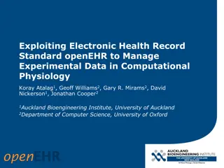Managing Experimental Data in Computational Physiology Using openEHR