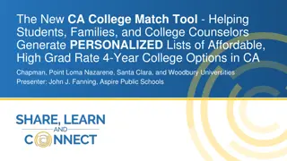 CA College Match Tool for Personalized College Options in California