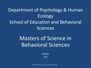 MSBS Program Quality Improvement Overview